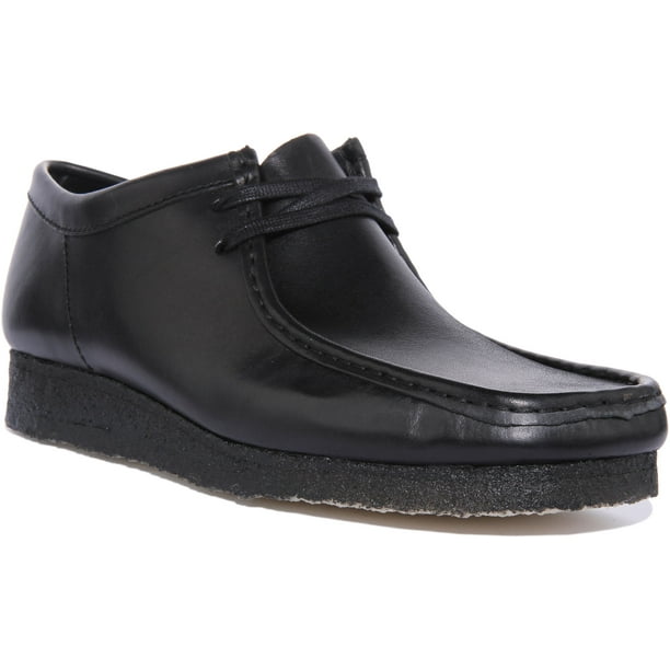 Clarks Originals Wallabee Men's Lace Up Leather Shoes In Black Size 11