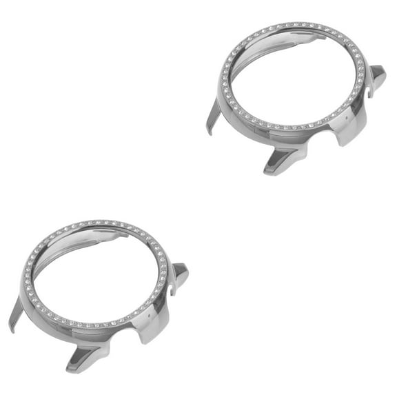 OUNONA 2 PCS Glory Fit Smart Watch Strap Watch Protective Case 5.50X4.80X1.00CM Silver