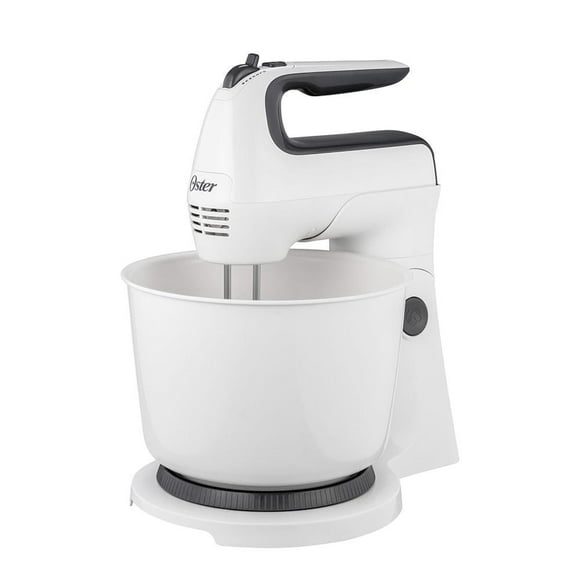 Batidora Oster de Mano y Pedestal con Acción Giratoria Única Blanca