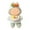 White, variant on Clothes Set , Hat & Overalls Set For 6.69In Accessories Suit, Clothes For La Doll, Cute Outfit For Dress Up Unique Style F