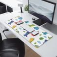 thumbnail image 2 of Long Mouse Pads for Desk,White Dinosaurs Clouds Leaves Pattern Desk Mats on Top Of Desks, Desk Mouse Pad Extra Large with 3mm Non-Slip Base and Stitched Edge for Gaming,Office,Work,Home 31.5"x11.8", 2 of 6