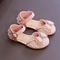 thumbnail image 6 of Quealent Girls Dress Shoes Closed Toe Low Heels Ankle Strap Pumps for Toddler Little Big Kid Flower Party Wedding Princess Pink for Size 8.5, 6 of 6