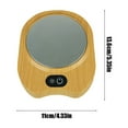 thumbnail image 6 of Coffee Mug Warmer , Abs Smart Beverage Cup Warmer , Battery Operated Candle Warmer Plate , 55-65°C Tea Cup Warmer , Wood Style Warmer Plate , Touch Control Coffee Heater for Tea Coffee ,Brown, 6 of 6