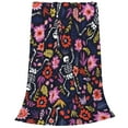 thumbnail image 2 of Vsdgher Dancing Skeletons Floral Garden Ultra-Soft Micro flannel Blanket Throw Blankets for Couch Sofa, Bed (4 sizes)-80"x60", 2 of 7
