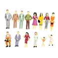 thumbnail image 3 of 14 Pieces Miniature People Figures Diorama Models Plastic Material for Architectural Layout Photography Props, 3 of 9