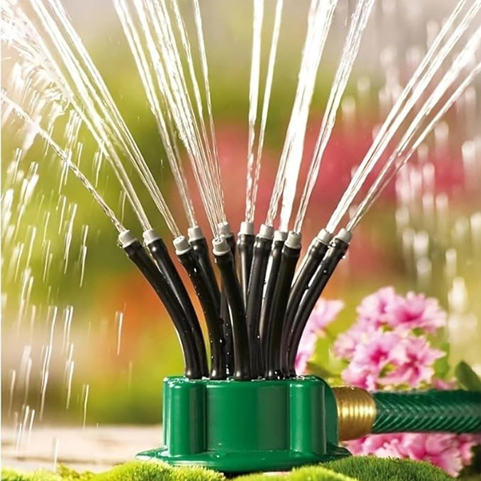 360° Coverage Precision Garden Irrigation Sprinkler with Heavy-Duty Spike Base, Automatic Rotating Lawn Sprinkler, for Yard, Lawn Sprinkler