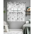 thumbnail image 5 of Grey Coastal Kitchen Curtains Swag Valance and Tier Curtains Set 24 Inch Length, Summer Eucalyptus Leaves Beach Ocean Starfish Nautical Rod Pocket Drape Pair Swag Curtains for Bathroom/Cafe/Window, 5 of 6