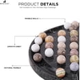 thumbnail image 6 of Radicaln Black Marble Solitaire Board Game 10" –Handmade Puzzle with 42 Marble Balls – Classic One Player Strategy Game for Adults, Tabletop Gift Idea, 6 of 6