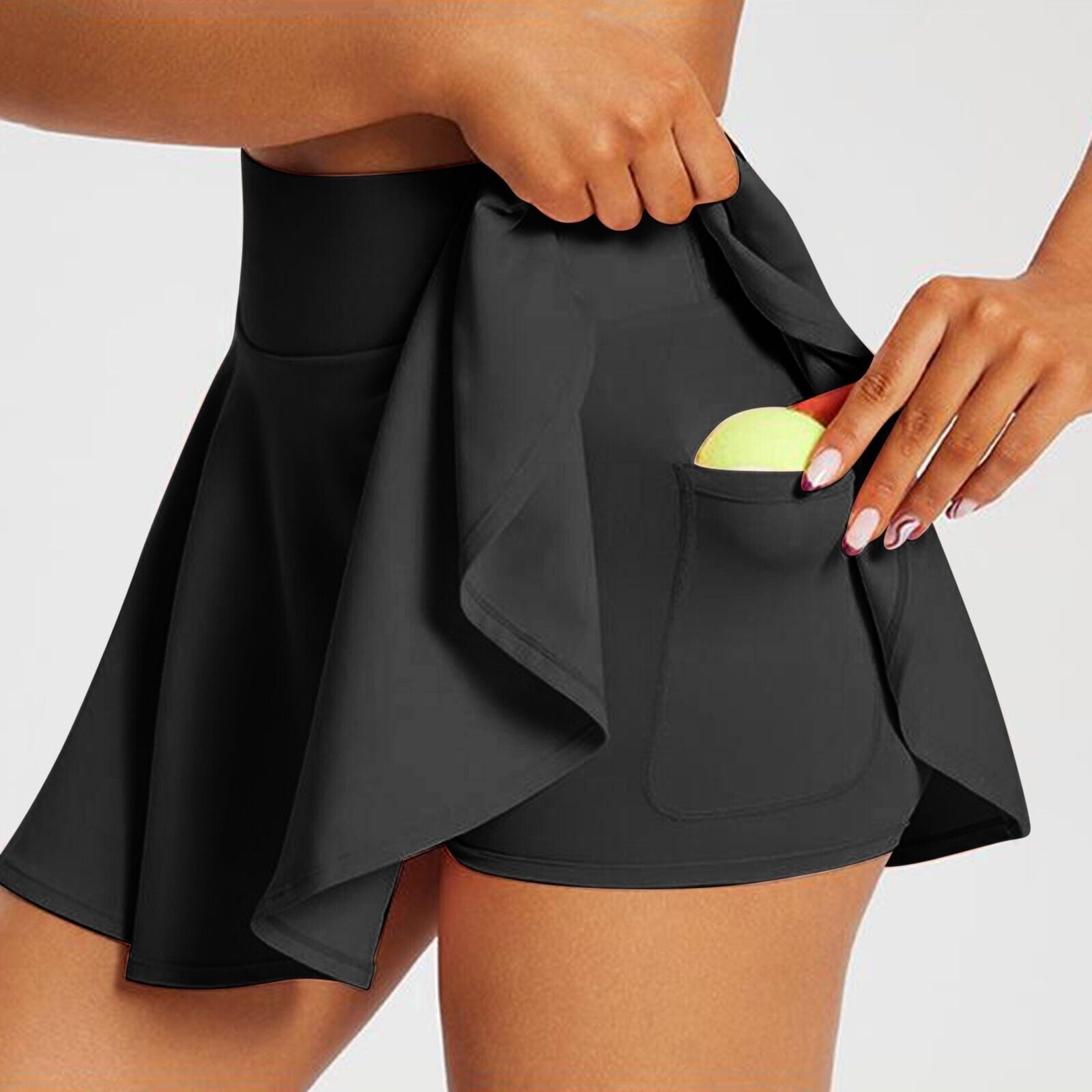 HTNBO Skorts Skirts for Women with Pockets Summer Athletic Stretchy