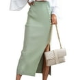 thumbnail image 1 of Button Split Bodycon Skirt,Split Bodycon Midi Skirt Midi Skirt Bodycon Skirt Future-Proof Design, 1 of 5