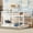 White, variant on Euroco Twin over Twin Floor Bunk Beds with Ladder and Guardrail for Kids Teens, Gray