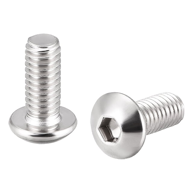 Tornillos de máquina M4x10mm con cabeza redonda hexagonal de acero inoxidable 304, 20 pcs
