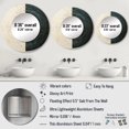 thumbnail image 4 of Designart "Ying Yong Grey White Minimalist" Abstract Collages Rund Mirror For Wall Decor - Large Grey Round Printed Mirror -Modern Round Living Room Mirror - 23" x 23", 4 of 6