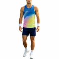 thumbnail image 5 of CONFREE Mens 2 Peice Workout Shorts Sets Casual Men's Jogging Tracksuit Set Graphic Tops Shorts Athletic Track Suit for Men, 5 of 6