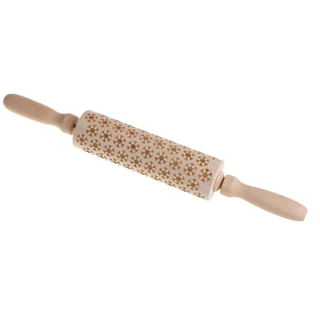 

Engraved Rolling Pins for Baking | Christmas Embossed Pizza Wooden Rolling Pins | DIY Christmas Trees Stars Patterned Rollers Kitchen Baking Tools for Kids Adults