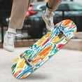 thumbnail image 4 of Skateboards for Beginners Trendy colourful Summer fruits Orange leaves brushed strokes style 31"x8" Maple Double Kick Concave Boards Complete Skateboards Outdoor for Adults family friends Gifts, 4 of 5