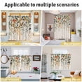 thumbnail image 6 of Orange Green Eucalyptus Leaves Kitchen Curtains 63 Inch Length, Fall Botanical Rustic Grommet Top Bedroom Living Room Curtains, Light Filtering Cafe Curtain Drapes 2 Panels Set 104''x63'', 6 of 9