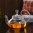 thumbnail image 1 of 750ml Elegant Design Clear Heat Resistant Glass Teapot Heat Infuser Flower Green Tea Pot Drinking, 1 of 6