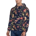 thumbnail image 2 of Hoodies for Men - Flower print Long Sleeve Comfrt Men'S Fashion Hoodies & Sweatshirts, Sweatshirts for Men Hoodies Pullover Clothing Clothes with Pouch, 2 of 7
