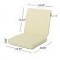 thumbnail image 3 of GDF Studio Eydan Outdoor Water Resistant Fabric Club Chair Cushions, Cream, 3 of 8