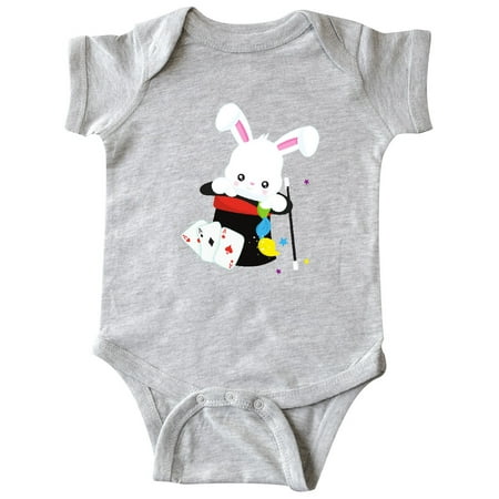

Inktastic White Bunny Coming Out Of A Hat Magic Trick Gift Baby Boy or Baby Girl Bodysuit