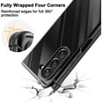 thumbnail image 6 of Compatible for Samsung Galaxy Z Fold 5 Case, Galaxy Z Fold 5 Clear Phone Case Cover with Four Corners Airbag Fall Prevention, Slim Thin Shockproof Protective Cases for Samsung Z Fold 5 (Black), 6 of 6