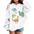 thumbnail image 2 of Girls Cartoon Print Hoodie Long Sleeve Casual Pullover Top For Toddler Kids, 2 of 4