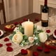 thumbnail image 1 of CaiYueKe Artificial Rose Garland Candle Ring Holder, Floral Candle Wreath Decor for Wedding Table Centerpiece Party Home Decorations, Faux Greenery Candle Surround Decorative Arrangement, 1 of 7
