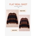 thumbnail image 6 of SHEWIN Womens Sweaters Striped Color Block Chunky Cardigans Button Down Long Sleeve V Neck Loose Knit Fall Sweater Coats Fashion, 6 of 9