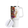 thumbnail image 2 of 40 Oz Car Handle Water Bottle Water Cup Water Bottle Water Jug Coffee Cup Travel Water Bottle Color Art Cat, 2 of 8