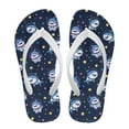 thumbnail image 2 of POLERO Cartoon Shark Astronaut Print Flip Flop Sandal Water Shoes - Beach Slides Slip-on Quick Dry Thong FlipFlops Sandals for Boys (11-12 Little Kids) Size 13.5, 2 of 7