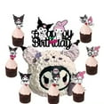 thumbnail image 1 of Set de toppers para cupcakes Jlemon de 25 piezas con gato rosa para cumpleaños, 1 of 3