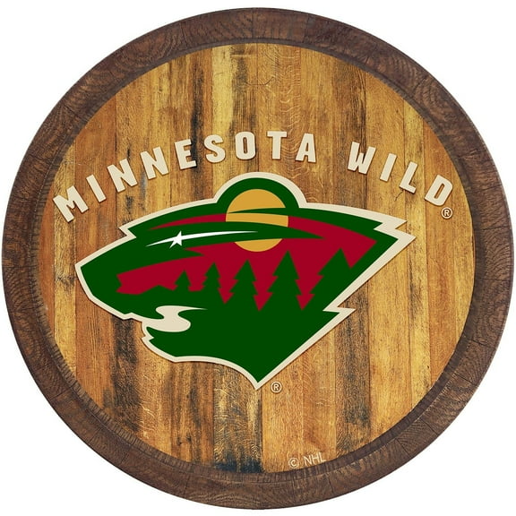 Minnesota Wild 21'' x 21'' Color Logo Faux Barrel Top Sign