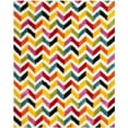 thumbnail image 3 of SAFAVIEH Aletha Colorful Chevron Kids Shag Area Rug, Ivory/Multi, 8'6" x 12', 3 of 6