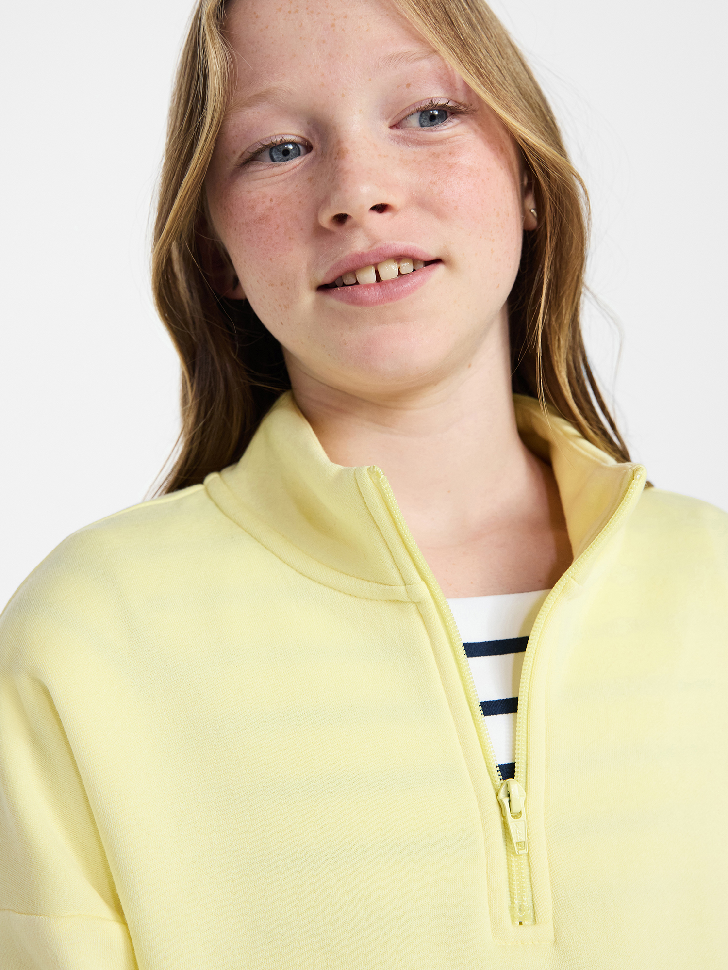 Weekend Academy Girls Fleece Quarter Zip Sweater, Sizes 4-18