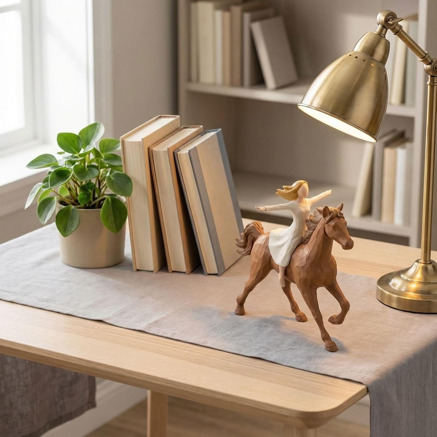 Free Spirit Horse Rider Figurine - Inspirational Gifts for Women, Girls & Equestrian Lovers - Horse Statues Home Decor for Birthday, Memorial(xxw)