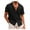 Black, variant on Mens Shirts Summer Home Vintage Pure Color Casual Button Have Pockets Linen Solid Shirt Tops Blouse