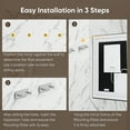 thumbnail image 4 of JIOABL LED Bathroom Mirror 32"x 40" with Stepless Dimmable Wall Mirrors with Anti-Fog, Vanity Mirror with 3 Color Modes, Shatter-Proof, Bathroom Mirror with LED Lights, 4 of 10