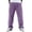 Purple, variant on Zimjoy Mens Wide Leg Pants Corduroy Elastic Waistband Drawstring Pants Textured Loose Straight Trousers with Pockets, Black L