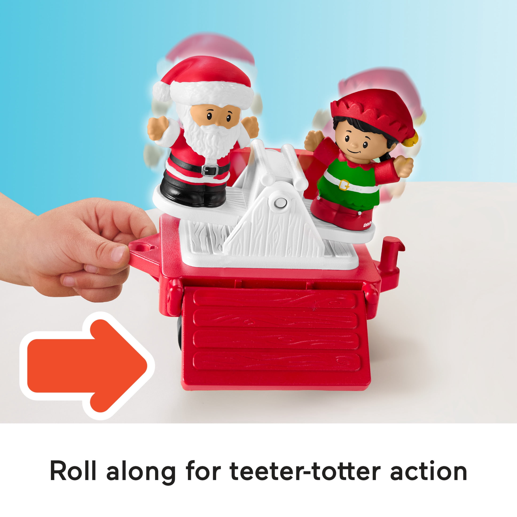 Fisher-Price Little People Musical Christmas Train Toddler Toy with Santa Elf & Reindeer Figures