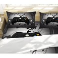 thumbnail image 3 of Gamepad Bedding Cover Twin Size,Play Gamer Bedding Set Kids Young Man Video Games Duvet Cover for Teen Game Room Decor Black Classic Retro Gaming Quilt Cover with Controller(No Comforter), 3 of 4