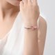 thumbnail image 2 of Pulsera de plata 999 de cristal rosa para mujer hecha a mano, 2 of 2