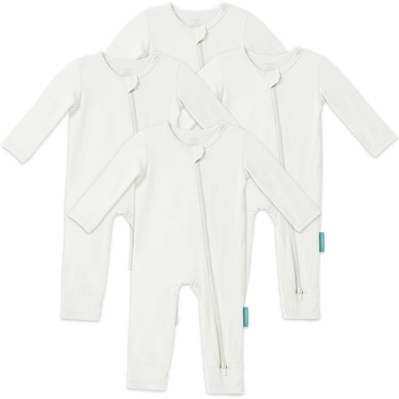 Baby Long Sleeve Romper Jumpsuit, Premium Soft Rayon One Piece Pajamas Boy Girl 2-Way Zipper Coverall Sleeper