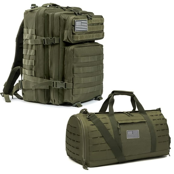 Haadid 45L Tactical Backpack & 40L Tactical Duffle Bag