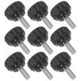 thumbnail image 3 of HOMEMAXS 10pcs Knurled Thumb Screws Flat Tip Screw Fasteners Flat Head Thumb Screws(M4x10), 3 of 8