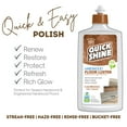thumbnail image 6 of Quick Shine Hardwood Clean + Polish Mop Kit Includes (1) Hardwood Floor Mop, (3) Microfiber Pads and (1) 16oz High Traffic Hardwood Floor Luster w/Plant-Derived Carnauba, Fills in Micro Scratches, 6 of 18