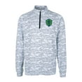 thumbnail image 2 of Men's-Cutter & Buck  Charcoal Seattle Sounders FC Big & Tall Traverse Stretch Eco Camo Print Quarter-Zip Pullover Top, 2 of 3