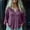 Purple, variant on HOMBOM Tops for Women Shirts Summer Purple Solid Long Sleeve Cotton Linen Womens T Shirts Button V Neck