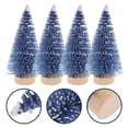 thumbnail image 3 of MasteelfCA 4pcs Mini Xmas Tree Miniature Xmas Tree with Wooden Base Christmas Desktop Decoration, 3 of 8