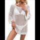 thumbnail image 1 of Vestido de Crochet de Gran Tamaño para Mujer, con Cuello y Aberturas, para Verano un Tamaño, 1 of 10